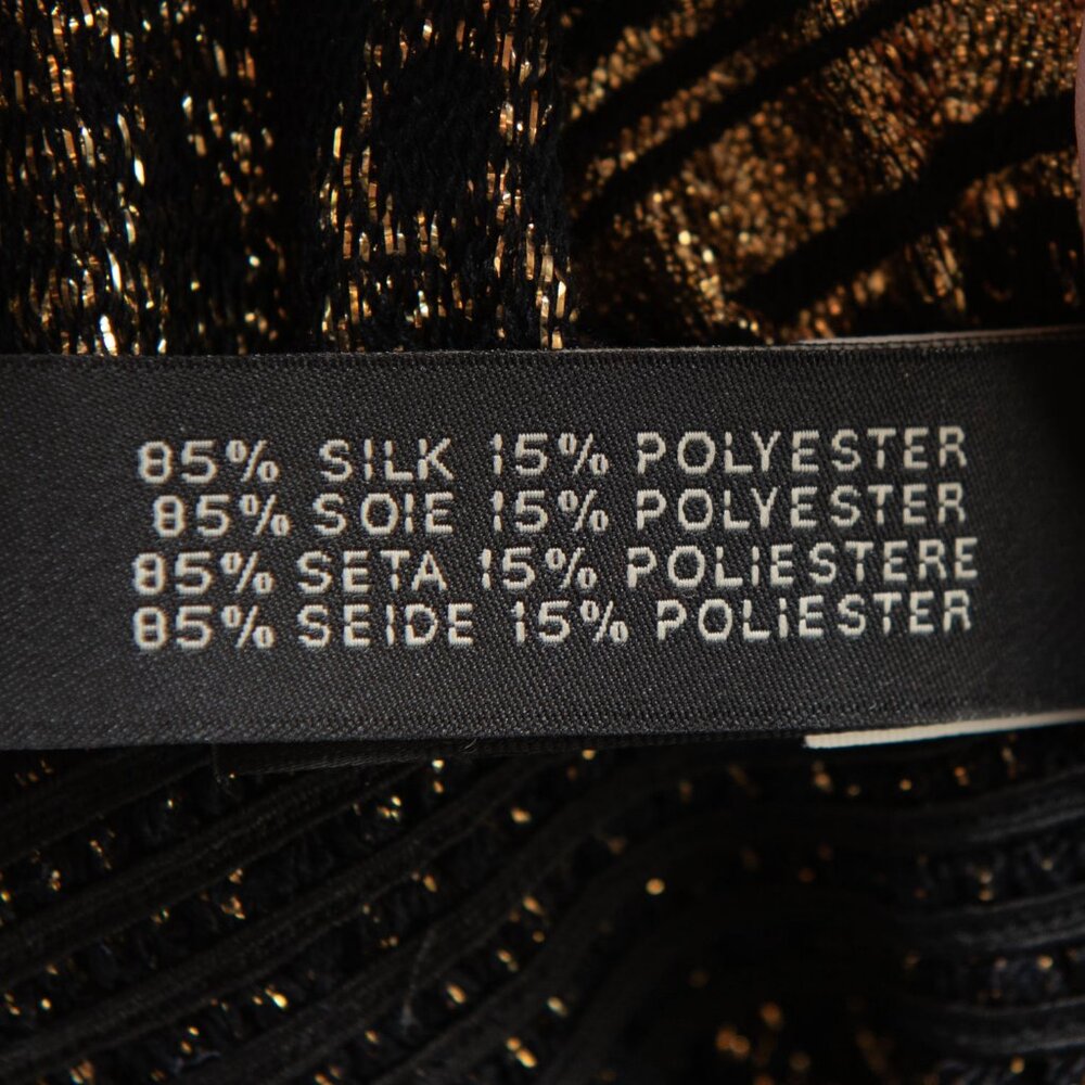 Ralph Lauren Vintage Silk Embroidered Kimono Black Label Black Gold One Size - Picture 3 of 10